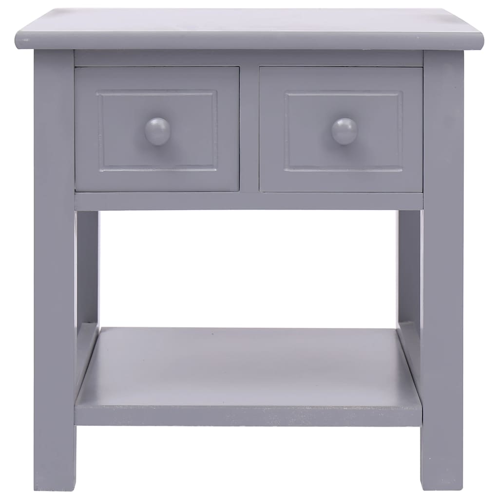 284069 vidaXL Side Table Grey 40x40x40 cm Paulownia Wood