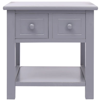 284069 vidaXL Side Table Grey 40x40x40 cm Paulownia Wood