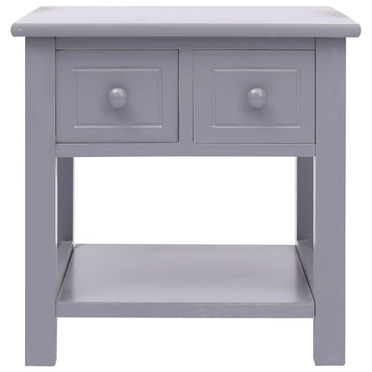 284069 vidaXL Side Table Grey 40x40x40 cm Paulownia Wood