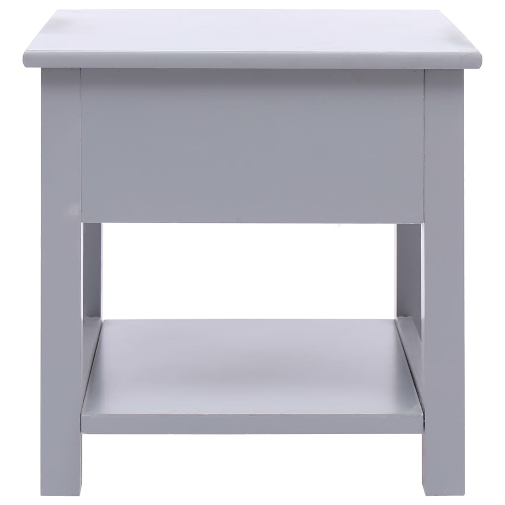 vidaXL Side Table Grey 40x40x40 cm Paulownia Wood