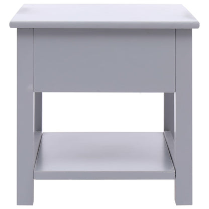 vidaXL Side Table Grey 40x40x40 cm Paulownia Wood