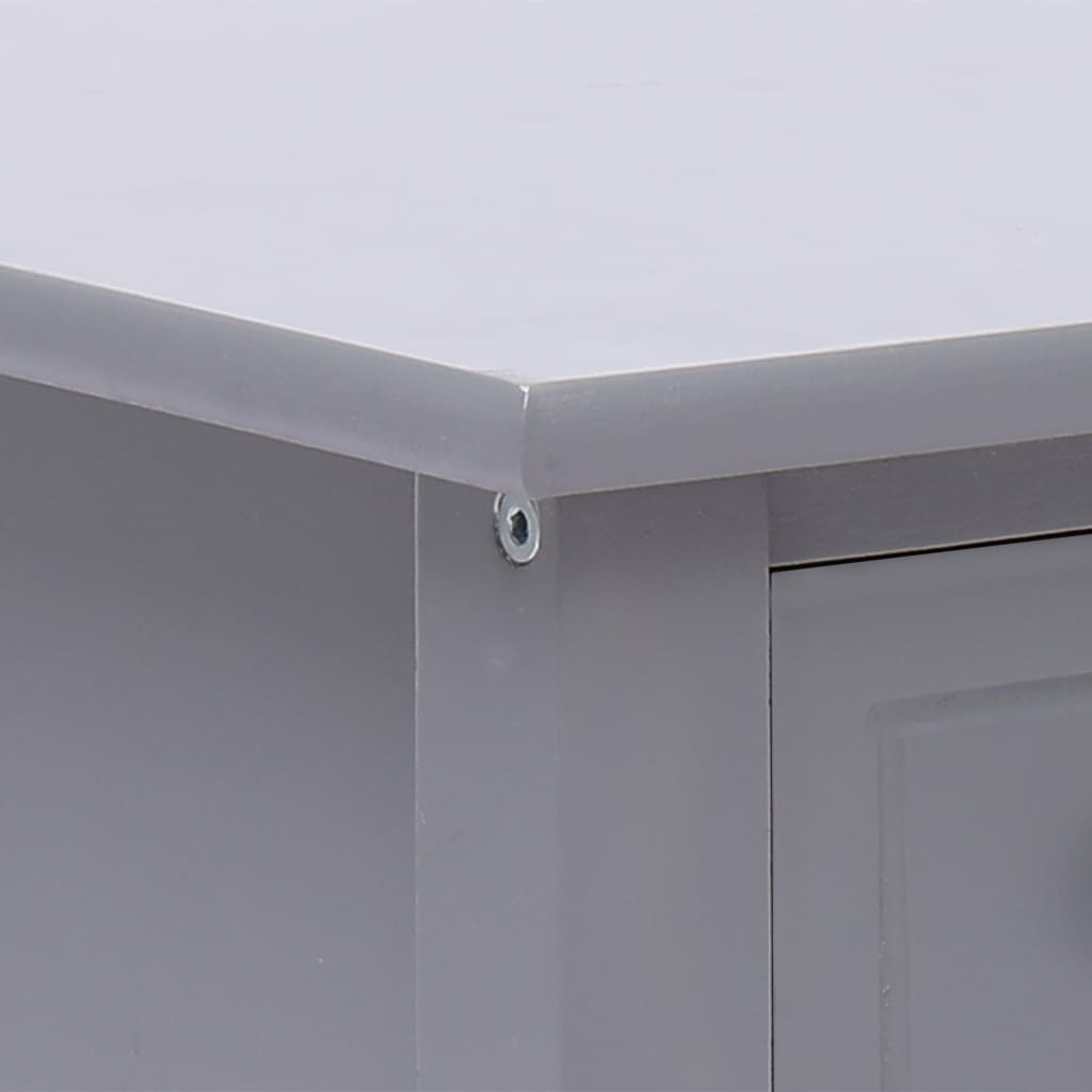 vidaXL Side Table Grey 40x40x40 cm Paulownia Wood