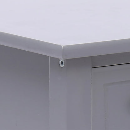 284069 vidaXL Side Table Grey 40x40x40 cm Paulownia Wood