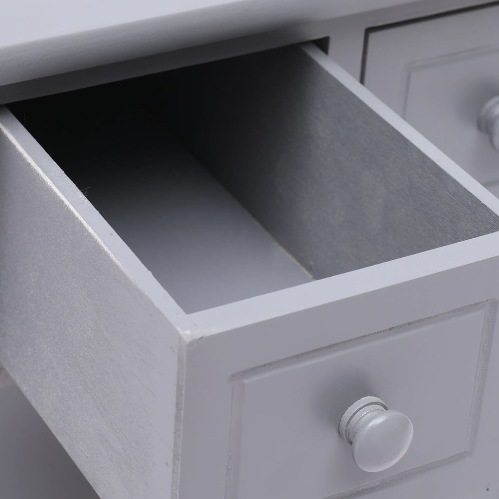 vidaXL Side Table Grey 40x40x40 cm Paulownia Wood