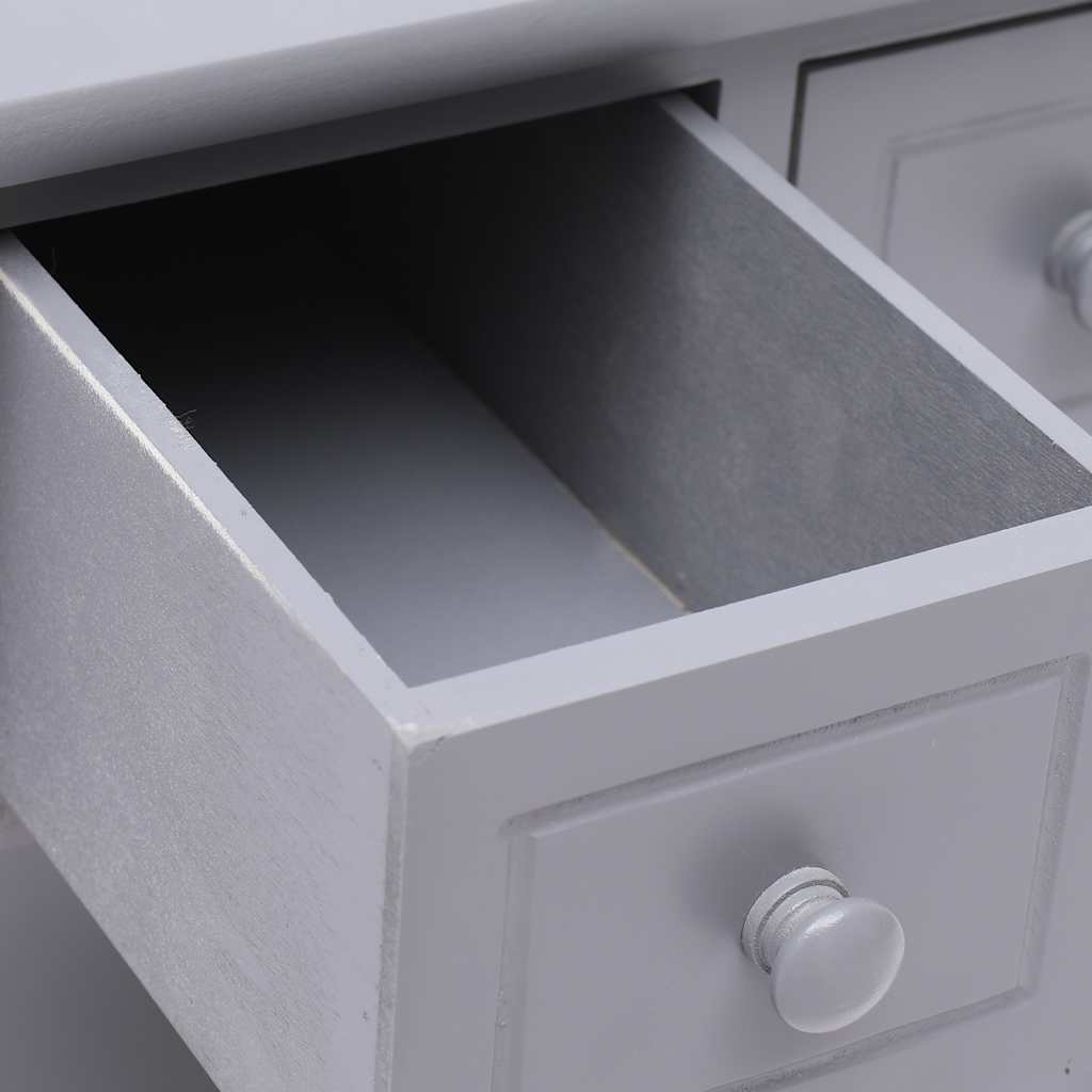 284069 vidaXL Side Table Grey 40x40x40 cm Paulownia Wood
