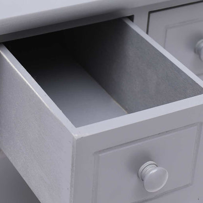 284069 vidaXL Side Table Grey 40x40x40 cm Paulownia Wood