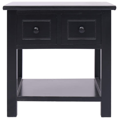 vidaXL Side Table Black 40x40x40 cm Paulownia Wood