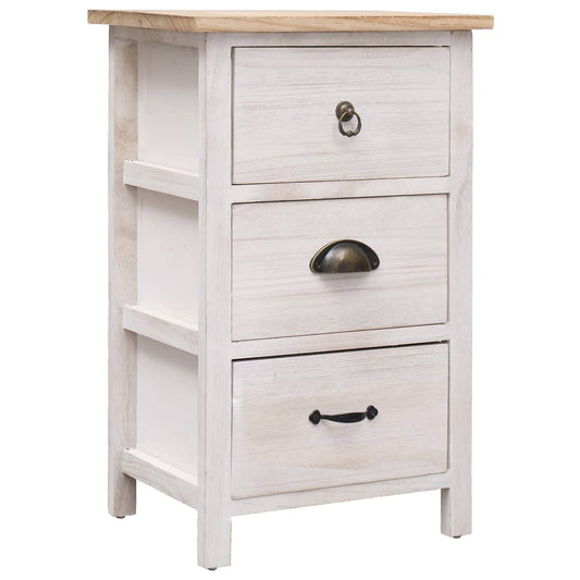 284076 vidaXL Side Cabinet 35x25x57 cm Paulownia Wood