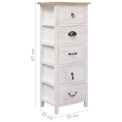 vidaXL Side Cabinet 35x25x87 cm Paulownia Wood