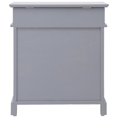 vidaXL Shoe Cabinet Grey 50x28x58 cm Paulownia Wood