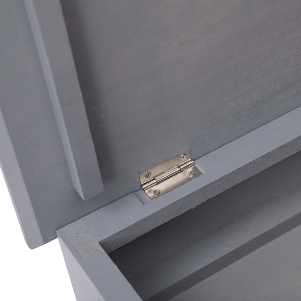 vidaXL Shoe Cabinet Grey 50x28x58 cm Paulownia Wood