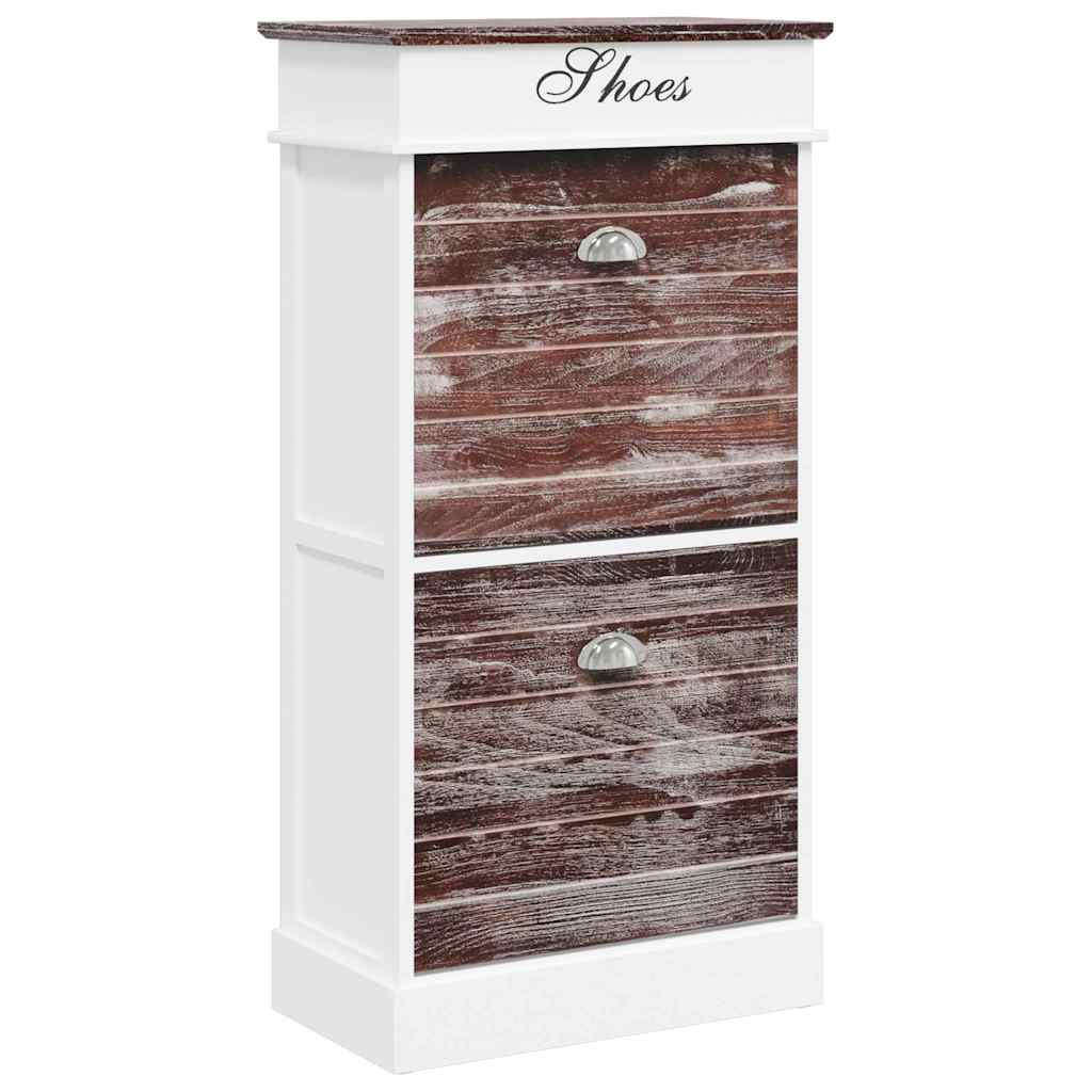 284088 vidaXL Shoe Cabinet Brown 50x28x98 cm Paulownia Wood