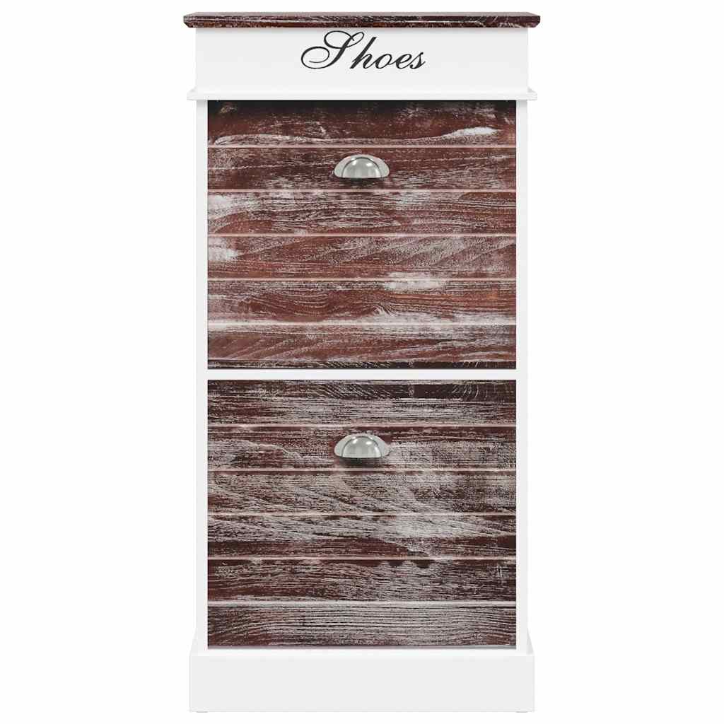 284088 vidaXL Shoe Cabinet Brown 50x28x98 cm Paulownia Wood