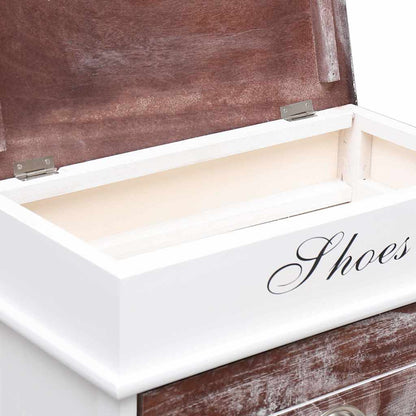 284088 vidaXL Shoe Cabinet Brown 50x28x98 cm Paulownia Wood