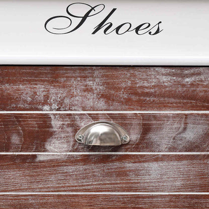 284088 vidaXL Shoe Cabinet Brown 50x28x98 cm Paulownia Wood