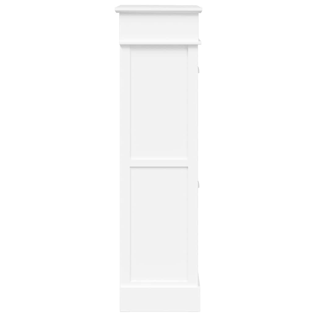 vidaXL Shoe Cabinet White 50x28x98 cm Paulownia Wood