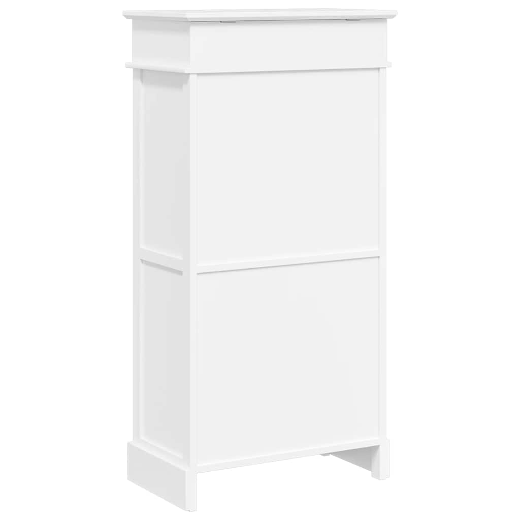 vidaXL Shoe Cabinet White 50x28x98 cm Paulownia Wood