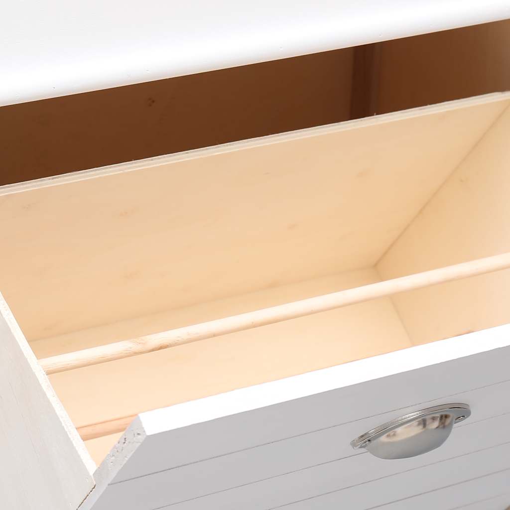 284089 vidaXL Shoe Cabinet White 50x28x98 cm Paulownia Wood