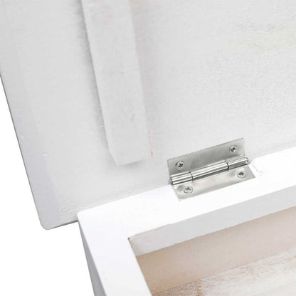 vidaXL Shoe Cabinet White 50x28x98 cm Paulownia Wood