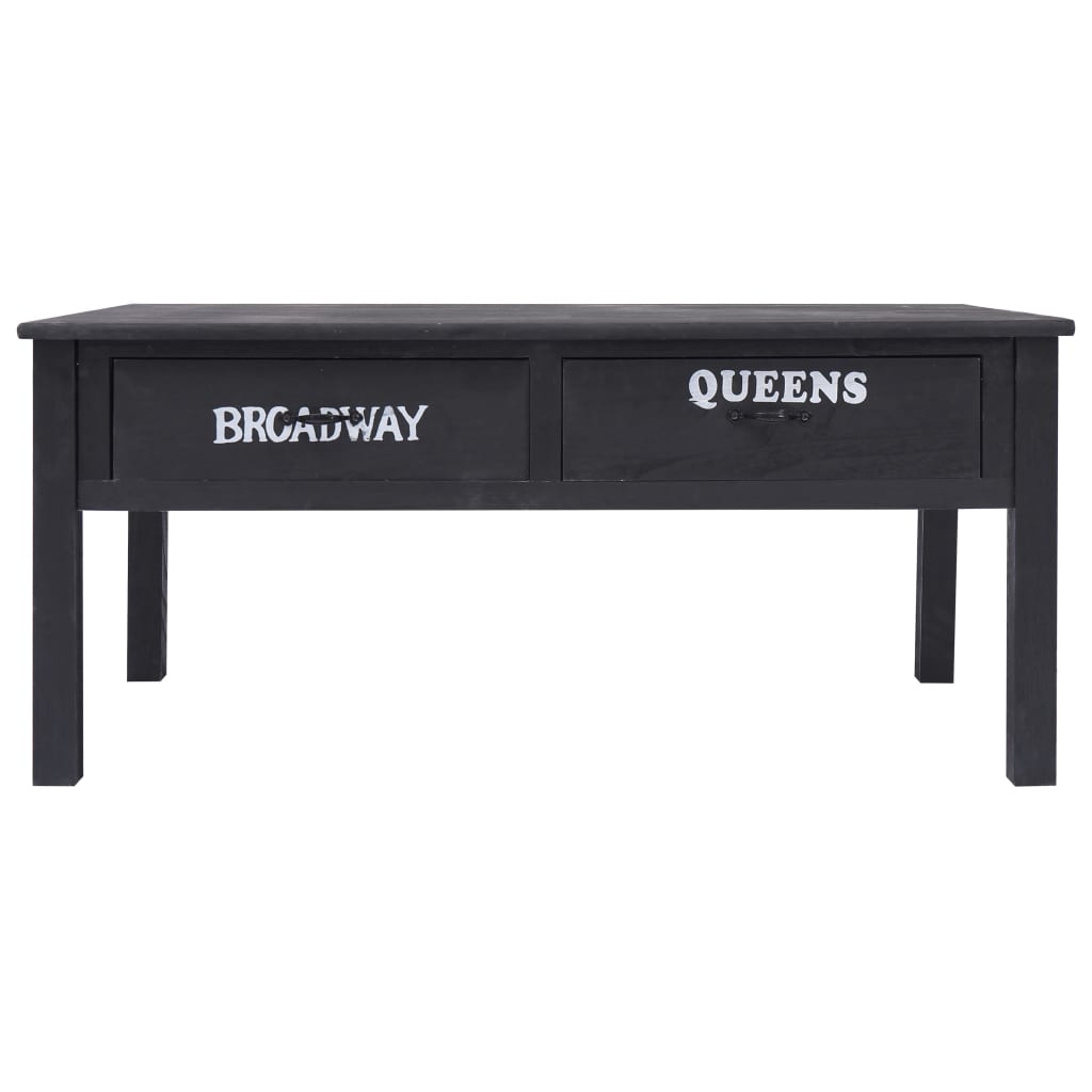 vidaXL Coffee Table Black 100x50x45 cm Wood