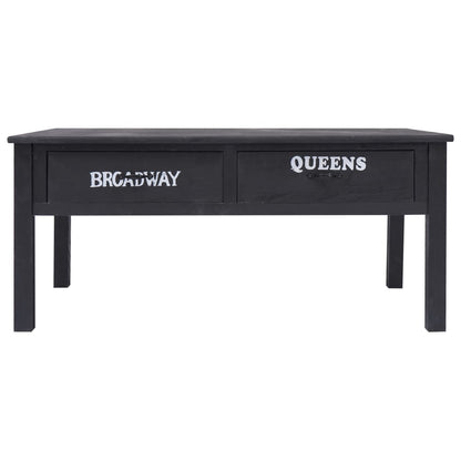 vidaXL Coffee Table Black 100x50x45 cm Wood
