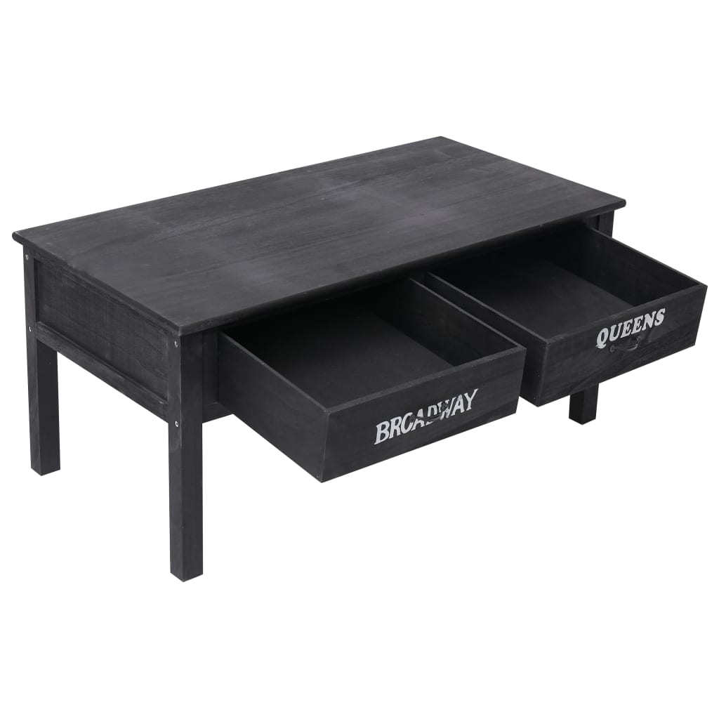 vidaXL Coffee Table Black 100x50x45 cm Wood