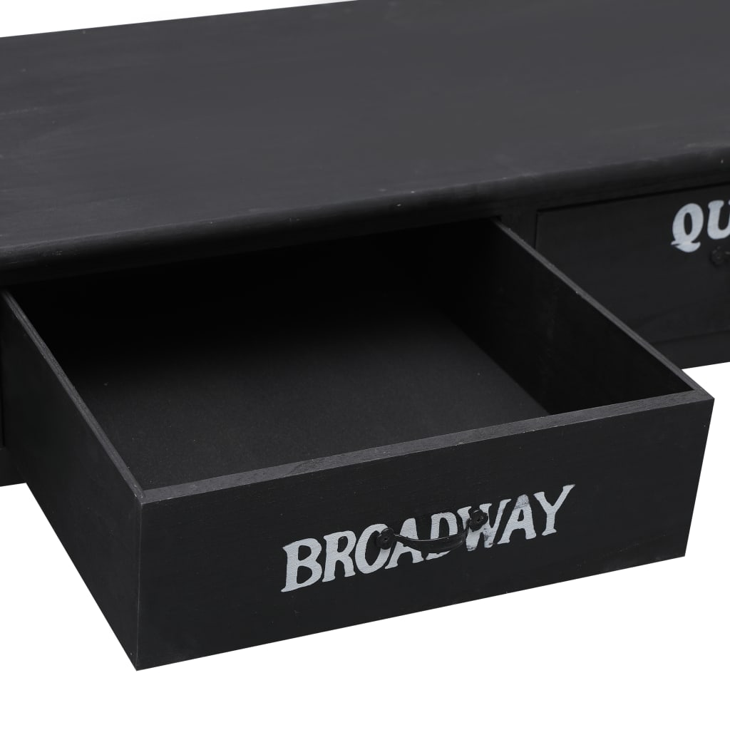 vidaXL Coffee Table Black 100x50x45 cm Wood