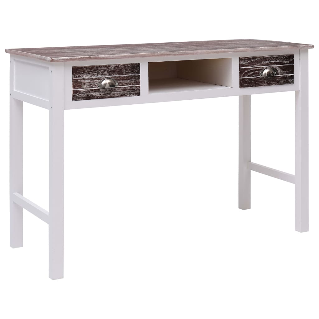 vidaXL Writing Desk Brown 110x45x76 cm Wood