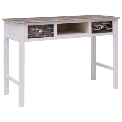 vidaXL Writing Desk Brown 110x45x76 cm Wood