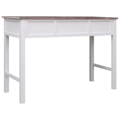 vidaXL Writing Desk Brown 110x45x76 cm Wood