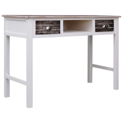 vidaXL Writing Desk Brown 110x45x76 cm Wood