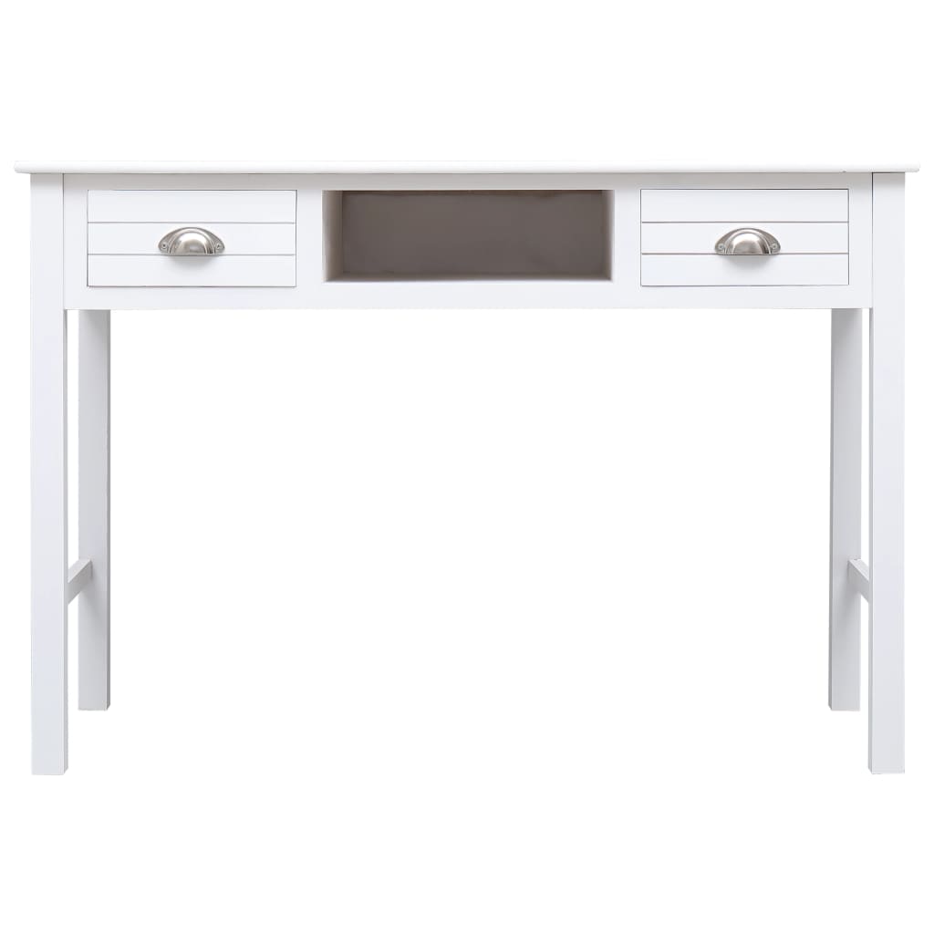 vidaXL Writing Desk White 110x45x76 cm Wood
