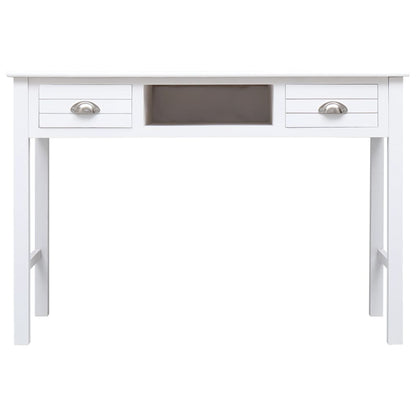 vidaXL Writing Desk White 110x45x76 cm Wood