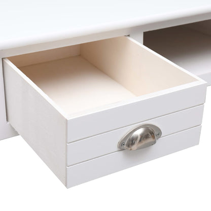 vidaXL Writing Desk White 110x45x76 cm Wood