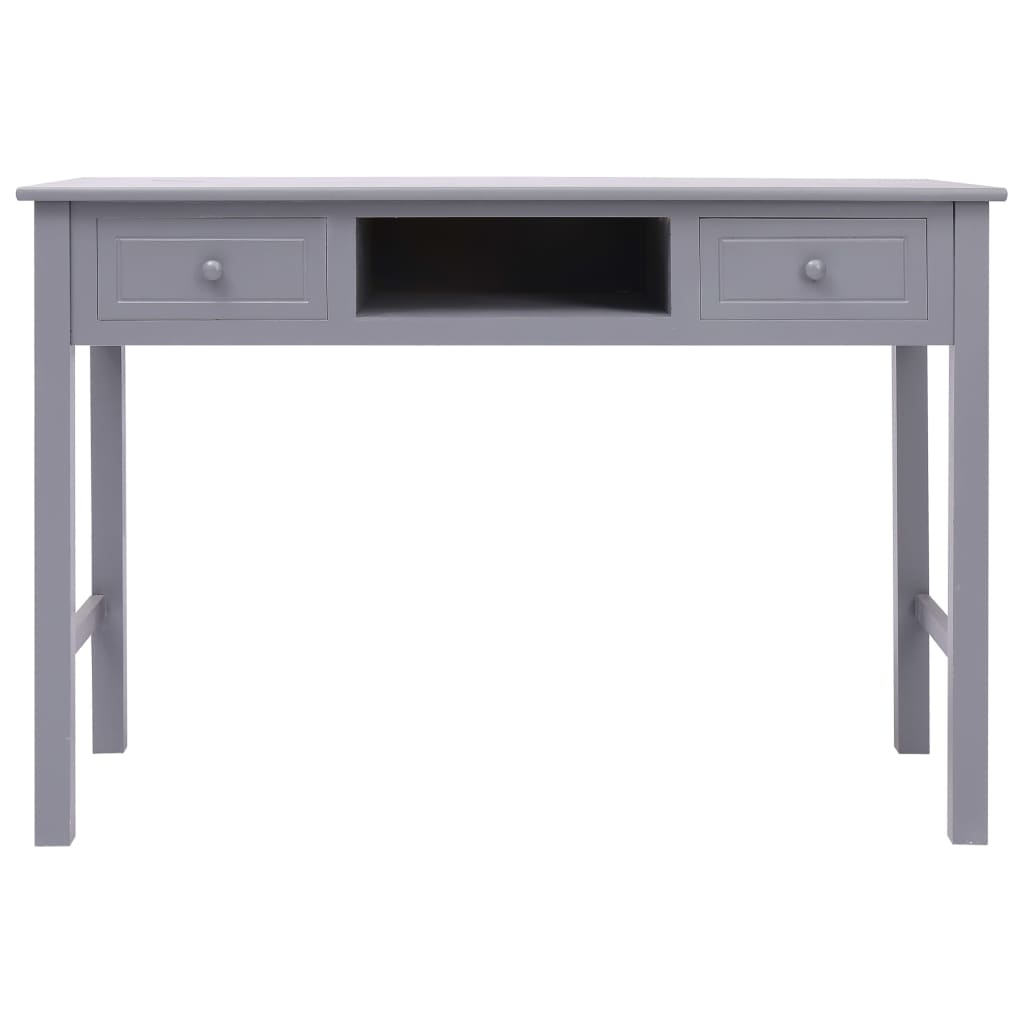 vidaXL Writing Desk Grey 110x45x76 cm Wood