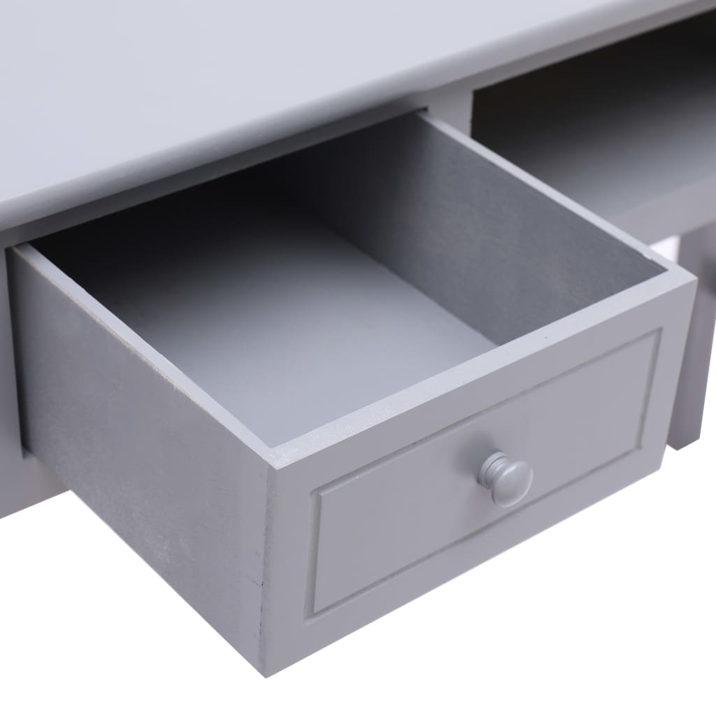 vidaXL Writing Desk Grey 110x45x76 cm Wood