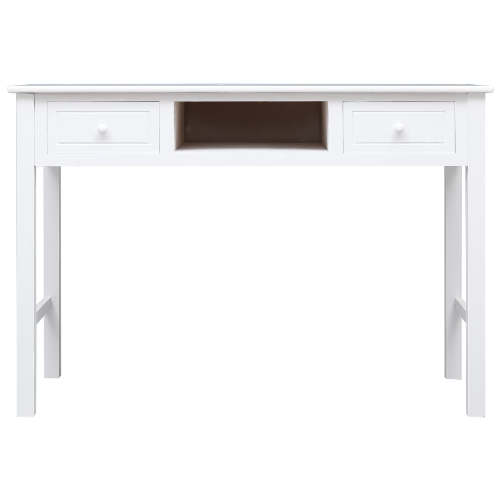 vidaXL Writing Desk White 110x45x76 cm Wood