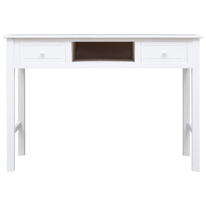 vidaXL Writing Desk White 110x45x76 cm Wood