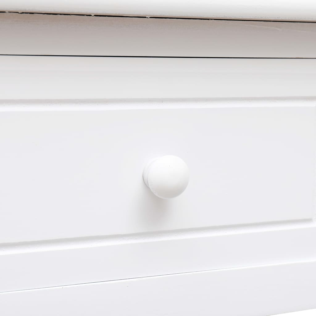 vidaXL Writing Desk White 110x45x76 cm Wood