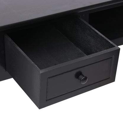 vidaXL Writing Desk Black 110x45x76 cm Wood