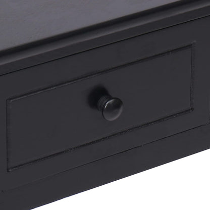 vidaXL Writing Desk Black 110x45x76 cm Wood