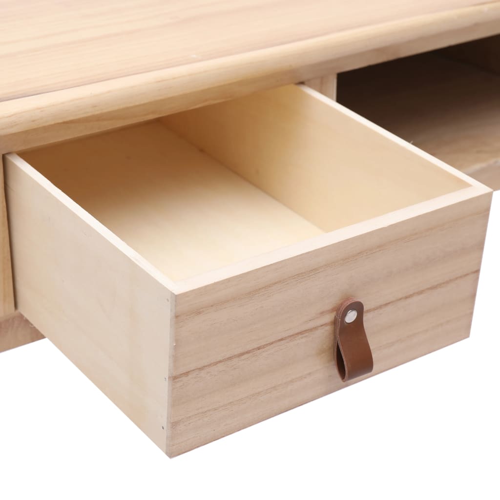 vidaXL Writing Desk Natural 110x45x76 cm Wood