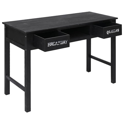 284161 vidaXL Console Table Black 110x45x76 cm Wood