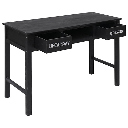 284161 vidaXL Console Table Black 110x45x76 cm Wood