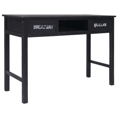 284161 vidaXL Console Table Black 110x45x76 cm Wood