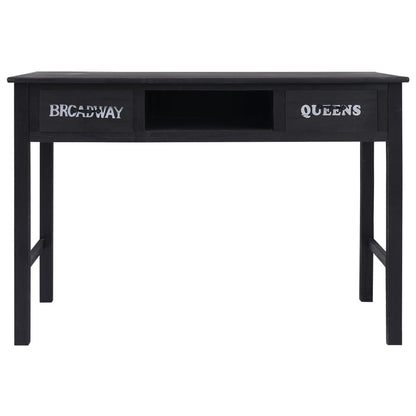 vidaXL Console Table Black 110x45x76 cm Wood