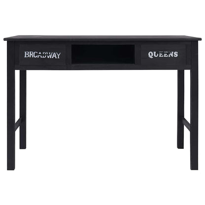 284161 vidaXL Console Table Black 110x45x76 cm Wood