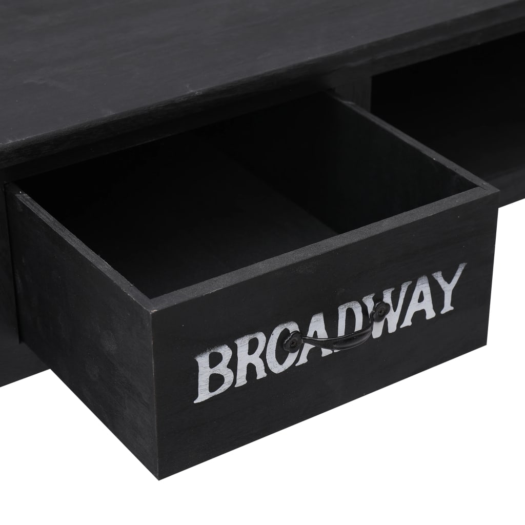 vidaXL Console Table Black 110x45x76 cm Wood