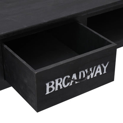vidaXL Console Table Black 110x45x76 cm Wood