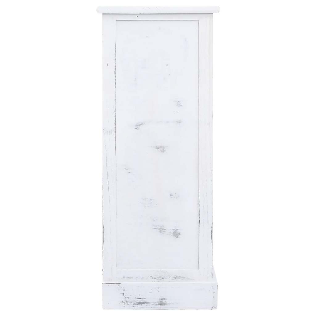 vidaXL Drawer Cabinet | White | Paulownia wood | Medium | Drawer Cabinet
